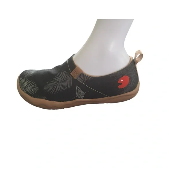 UIN "Follow Your Freedom" Men's Canvas Travel Loafer Shoe Charcoal Sz 7.5 Resort - Picture 2 of 6